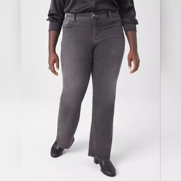 Lane Bryant Signature Fit Cozy‎ Boot Jeans - Grey Wash Plus Size 20 - Picture 1 of 12